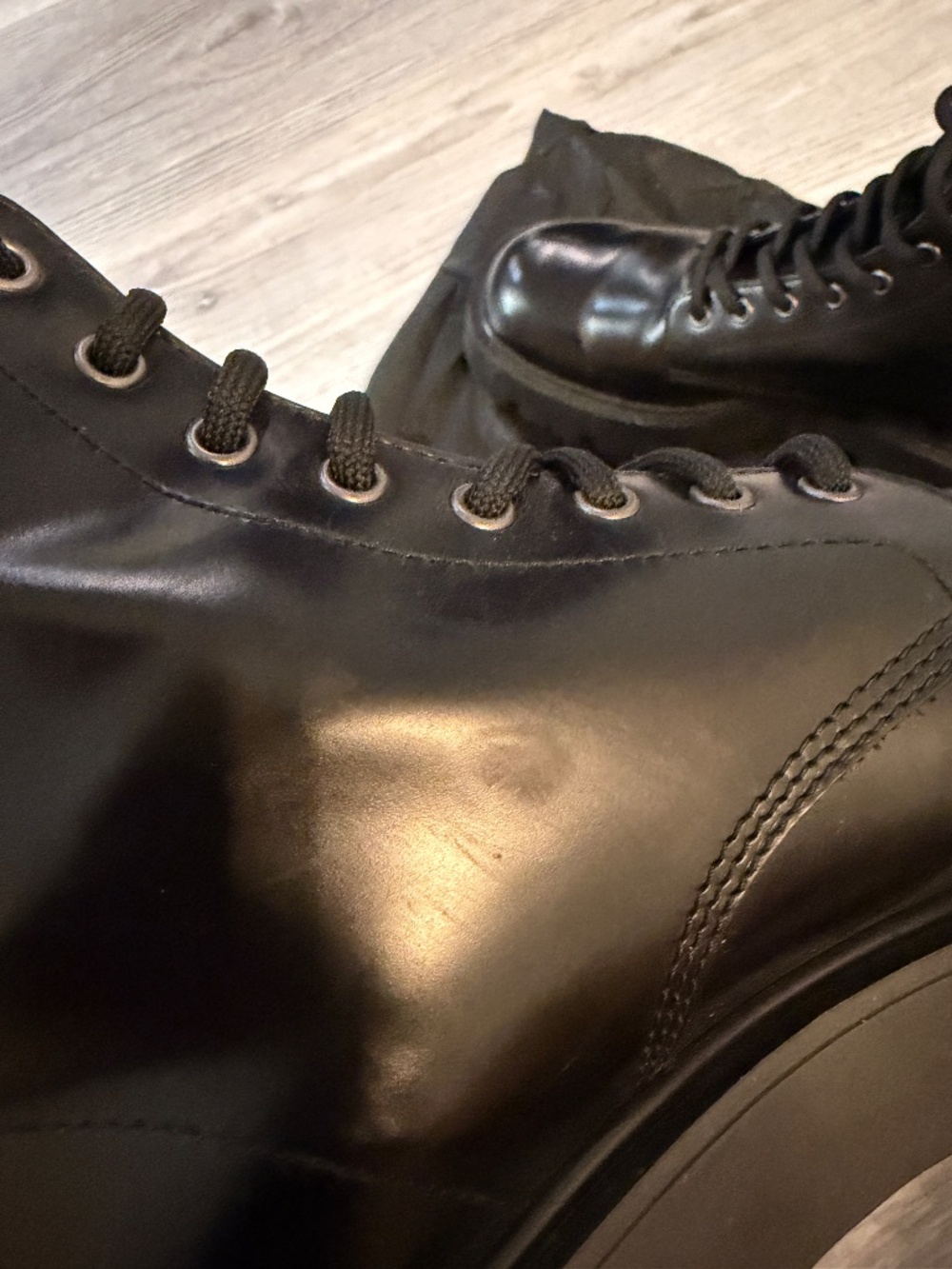 Men's Prada Laced Black Boots - Size 7 - Lightly Used - Picture 7 of 16